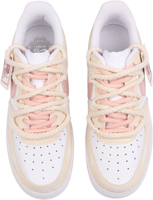 【定製球鞋】Nike Air Force 1 Low 空軍一號 玫瑰布貼 復古 做舊 低筒 板鞋 女款 米白 Shop 【定製球鞋】Nike Air Force 1 Low 空軍一號 玫瑰布貼 復古 做舊 低筒 板鞋 女款 米白