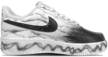 【定制球鞋】 Nike Air Force 1 Low 空軍一號 萬重山 水墨丹青 潑墨 噴繪 低幫 板鞋 女款 白黑 Order 【定制球鞋】 Nike Air Force 1 Low 空軍一號 萬重山 水墨丹青 潑墨 噴繪 低幫 板鞋 女款 白黑