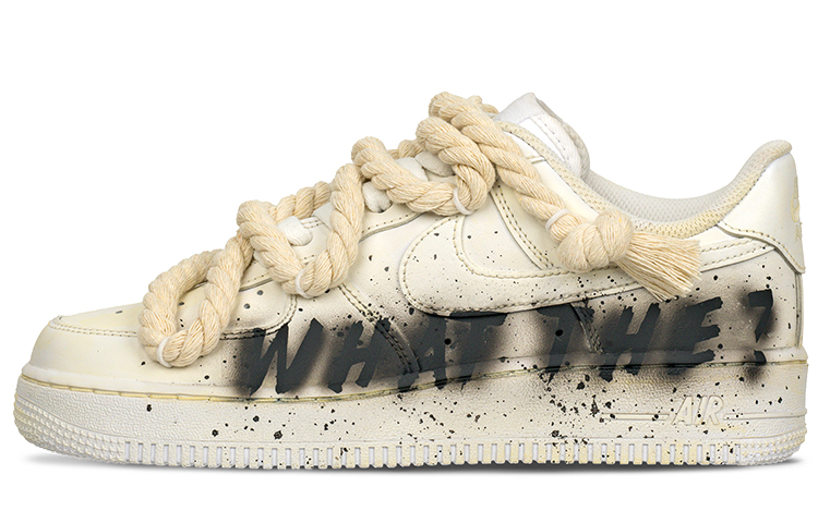 Buy 【定製球鞋】Nike Air Force 1 Low What the 復古做舊 彩繪塗鴉 麻繩 防滑 低筒 滑板鞋 女款 白