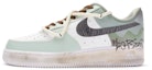 Buy (W) 나이키 에어포스 1 로우 '흰초검' (Nike AF1 로우 '흰초검') DD8959-100(TeamR-女款小满白绿黑)