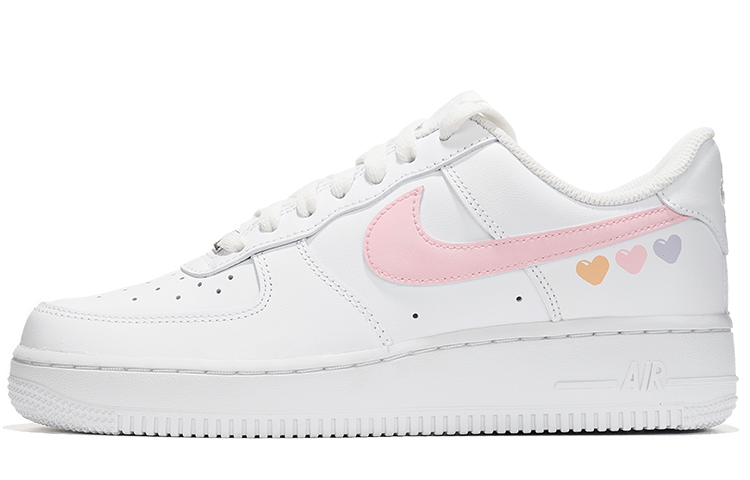 Buy 【客製球鞋】Nike Air Force 1 Low 心跳 簡潔高級 清爽夏日 甜美小姐 戶外 街頭 高筒 板鞋 女款 白粉