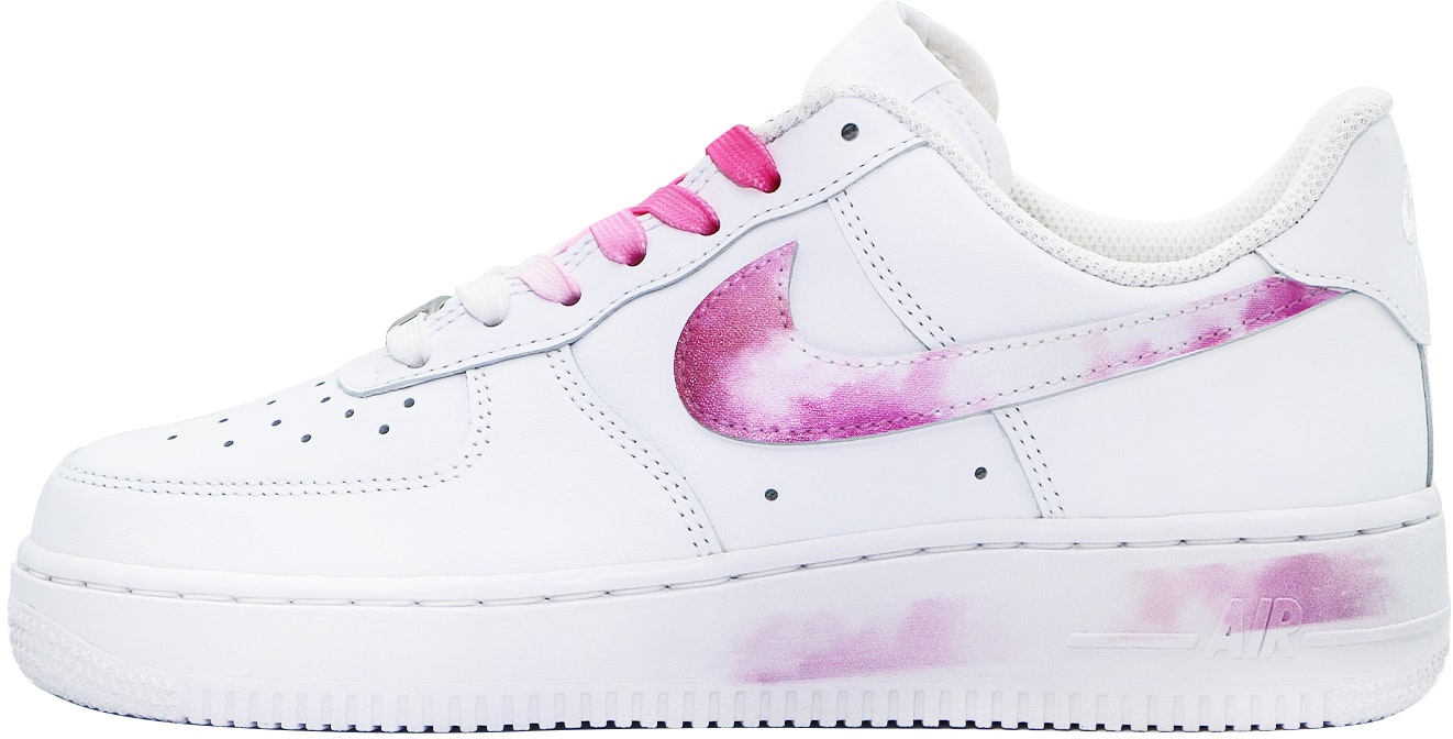 custom-shoes-women-nike-air-force-1-low-white-green-rose-romance