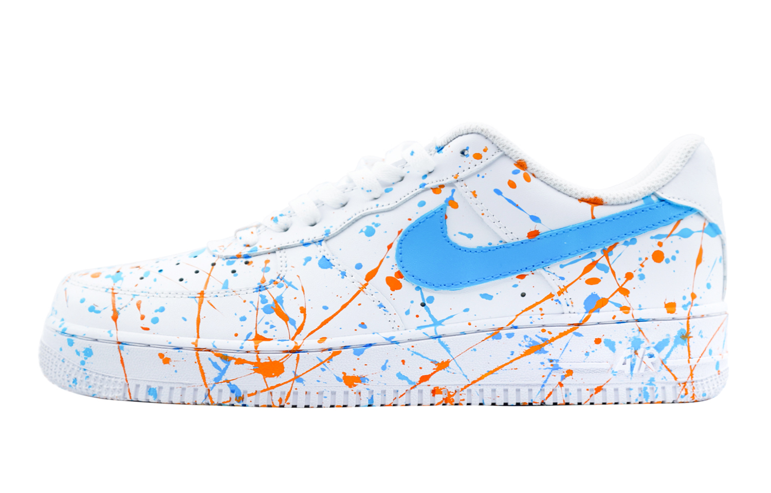 [Custom Shoes] (W) Nike Air Force 1 Low 'White Blue Orange'