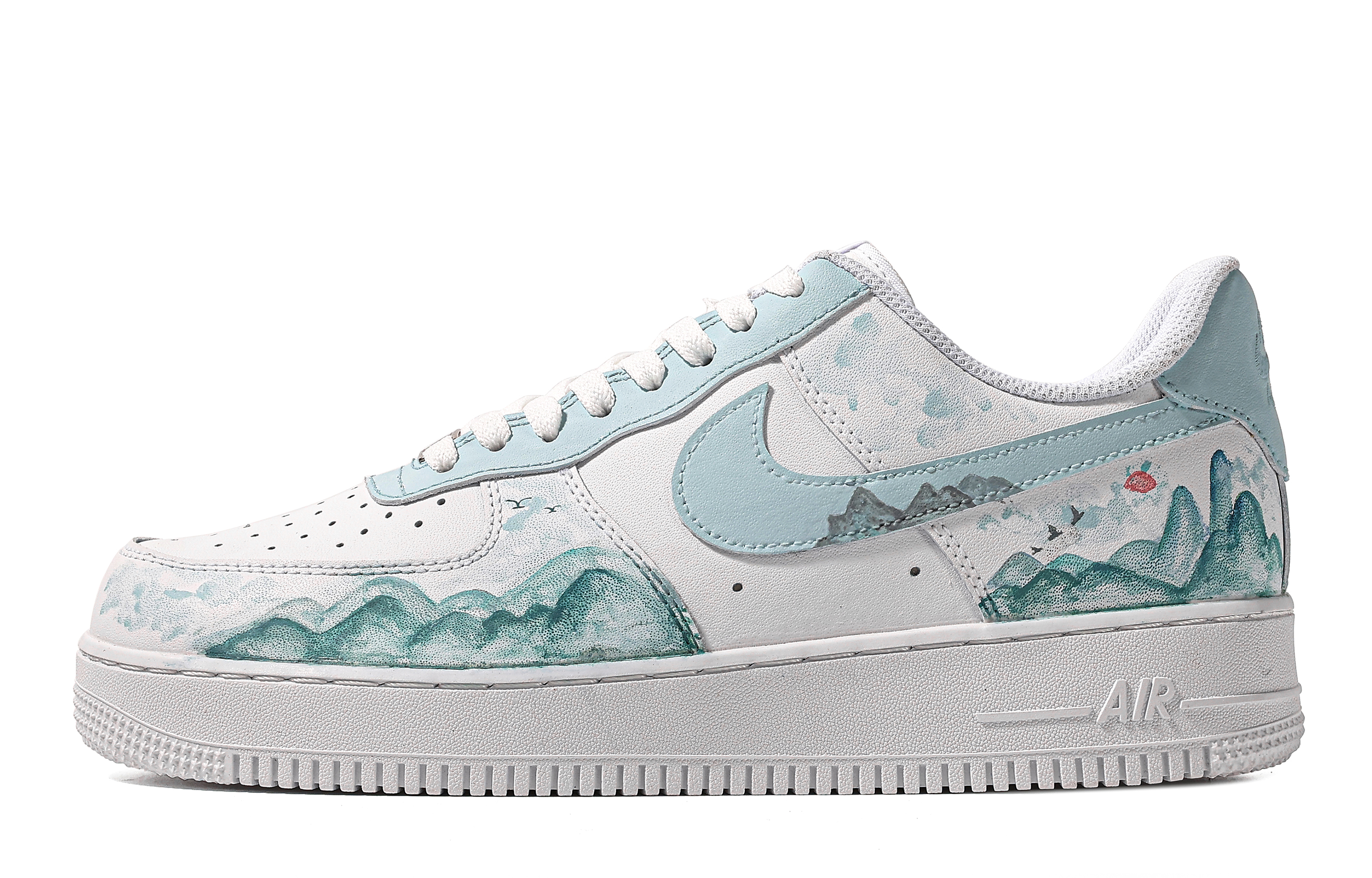 Buy (W) [Kasut Custom] Nike Air Force 1 Rendah 'Putih Biru Impian Jiangnan' DD8959-100(TeamM-女款逐梦南山S-BOX)
