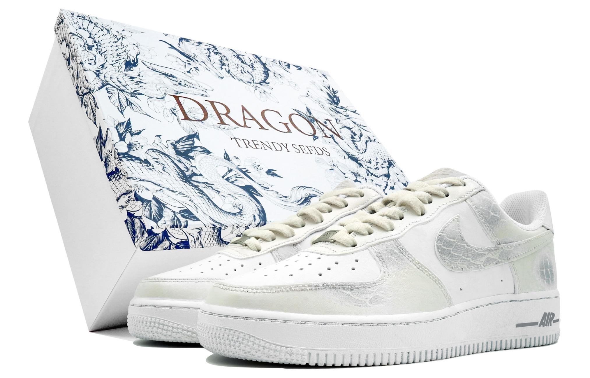 [Custom Shoes] (W) Nike Air Force 1 Low 'White Dragon'