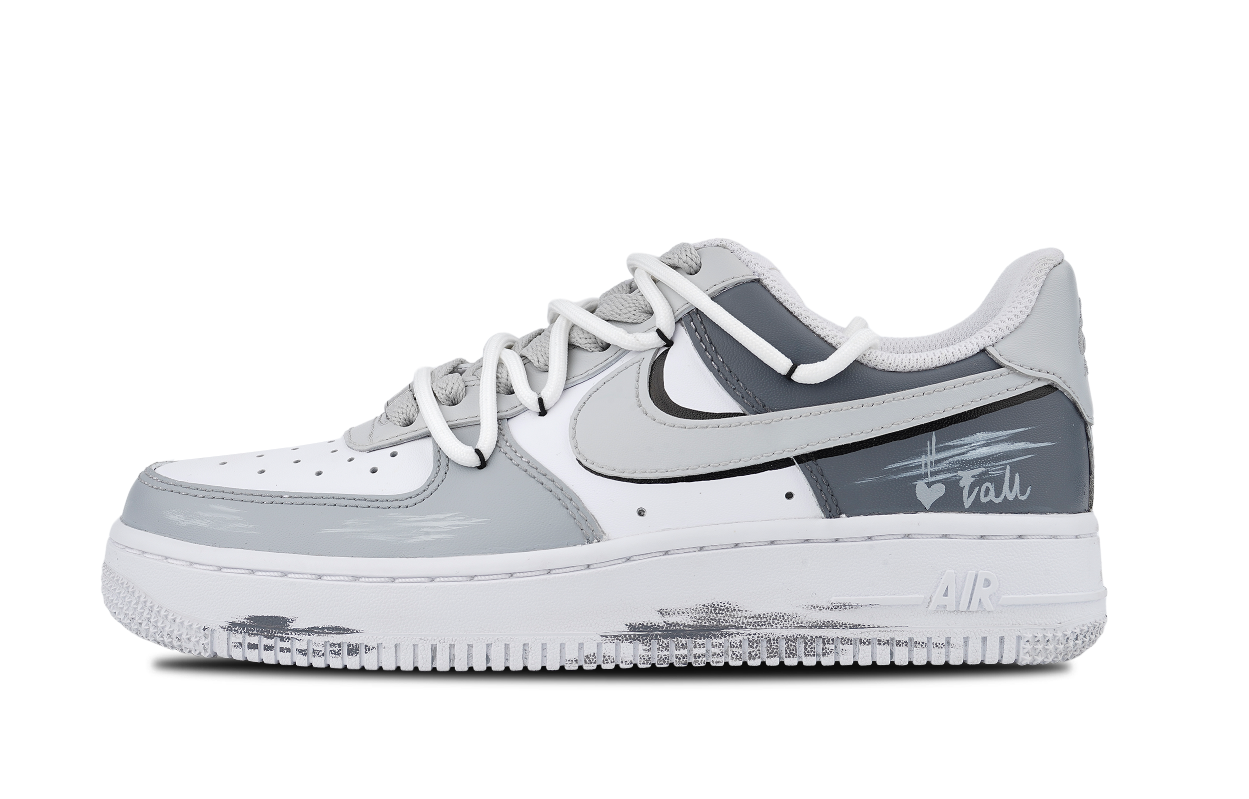 Buy (W) [自訂鞋款] (女款) Nike Air Force 1 Low '白灰色' DD8959-100(Team86-坠入爱河)