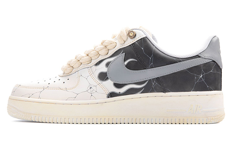 [Custom Shoes] (W) Nike Air Force 1 Low 'White Black Grey Vintage Motorcycle'