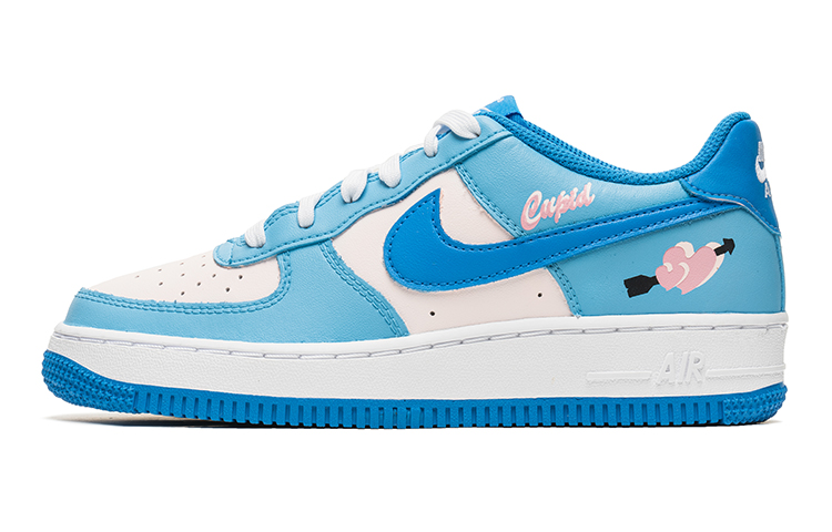 [Custom Shoes] (W) Nike Air Force 1 Low 'White Blue Graffiti Heart Arrow'