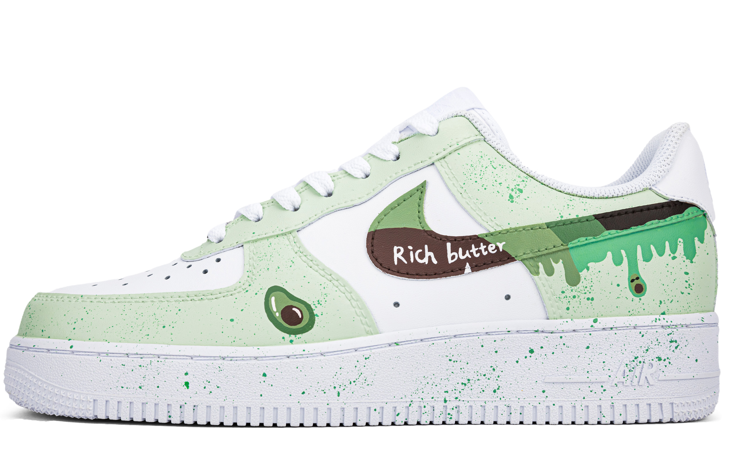 [Custom Shoes] (W) Nike Air Force 1 Low 'White-Green' 圖 2