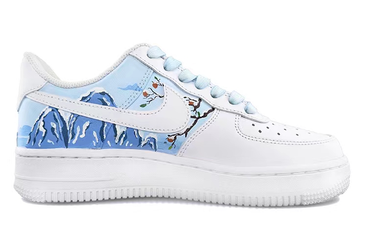 [Custom Shoes] (W) Nike Air Force 1 Low 'White Blue立冬' 圖 2