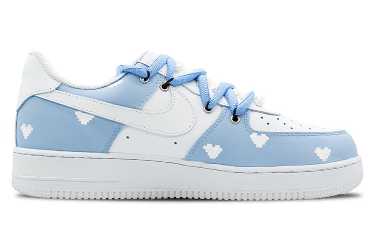 Order 【定制球鞋】 Nike Air Force 1 Low 空軍一號 像素兔 兔年限定 解構 復古 新年 低幫 板鞋 女款 白藍