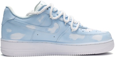 【定製球鞋】Nike Air Force 1 Low 空軍一號 浸染刮刮樂 手寫英文 雙鉤叉叉 低筒 板鞋 女款 白藍 Order 【定製球鞋】Nike Air Force 1 Low 空軍一號 浸染刮刮樂 手寫英文 雙鉤叉叉 低筒 板鞋 女款 白藍