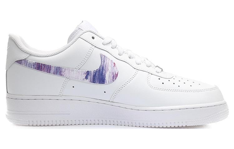 Order (W) [Sepatu Custom] Nike Air Force 1 Low 'Putih-Purple Gradient Swoosh' DD8959-100(Team10-女款钩子紫白QD)