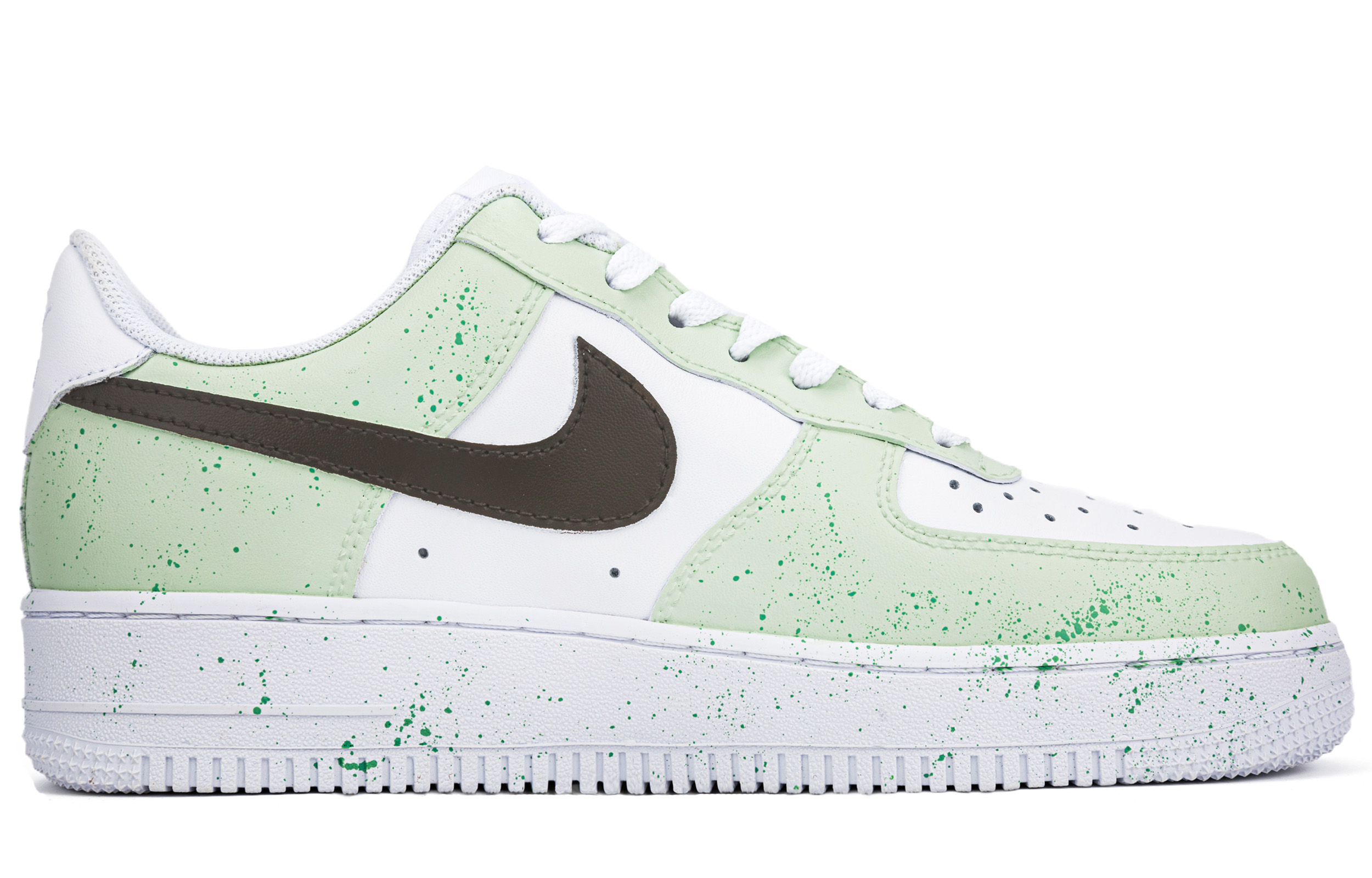 [Custom Shoes] (W) Nike Air Force 1 Low 'White-Green' 圖 3