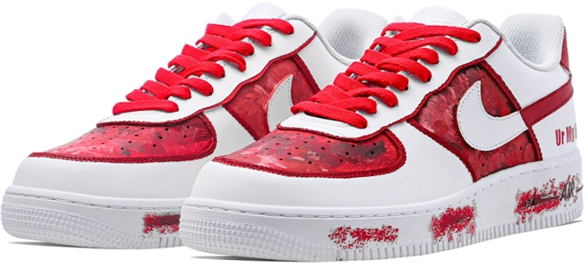【定制球鞋】Nike Air Force 1 Low 軍一號 潮流 熱戀 簡約 高級小眾 清新 低幫 板鞋 女款 白紅 Lookbook 【定制球鞋】Nike Air Force 1 Low 軍一號 潮流 熱戀 簡約 高級小眾 清新 低幫 板鞋 女款 白紅