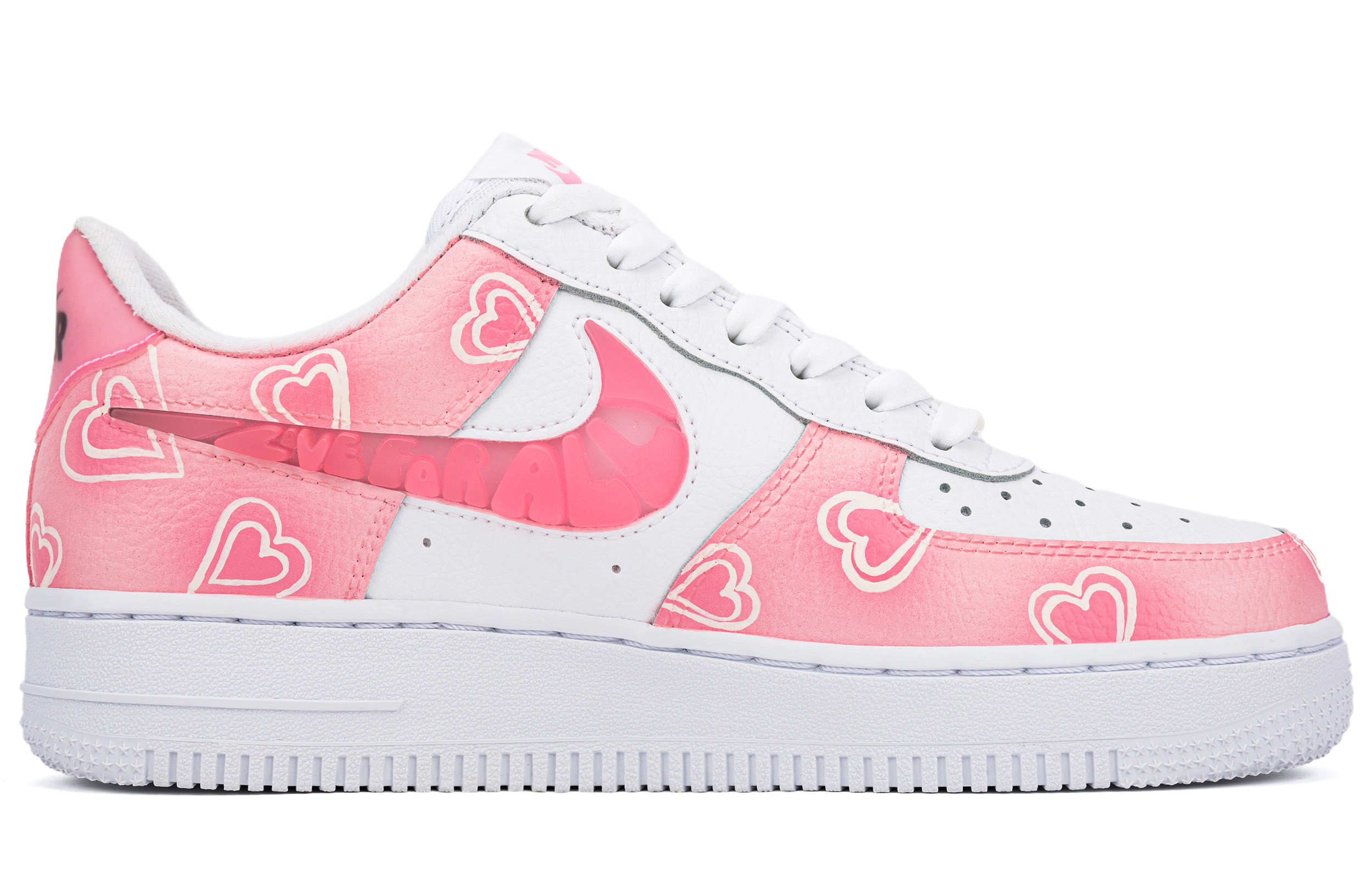 Lookbook (W) [定制鞋款] 耐克 空军一号 低帮 '白 粉' CV8482-100(Team18-甜蜜爱心)