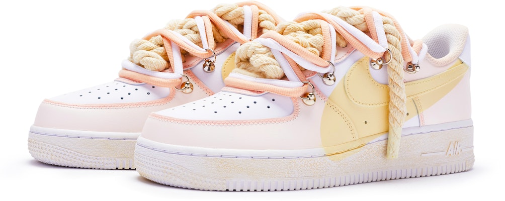 (W) Nike Air Force 1 Low Blanco Rosa Amarillo (Personalizadas) DD8959-100(TeamR-女款T10粉黄S-BOX) Lookbook (W) Nike Air Force 1 Low Blanco Rosa Amarillo (Personalizadas) DD8959-100(TeamR-女款T10粉黄S-BOX)