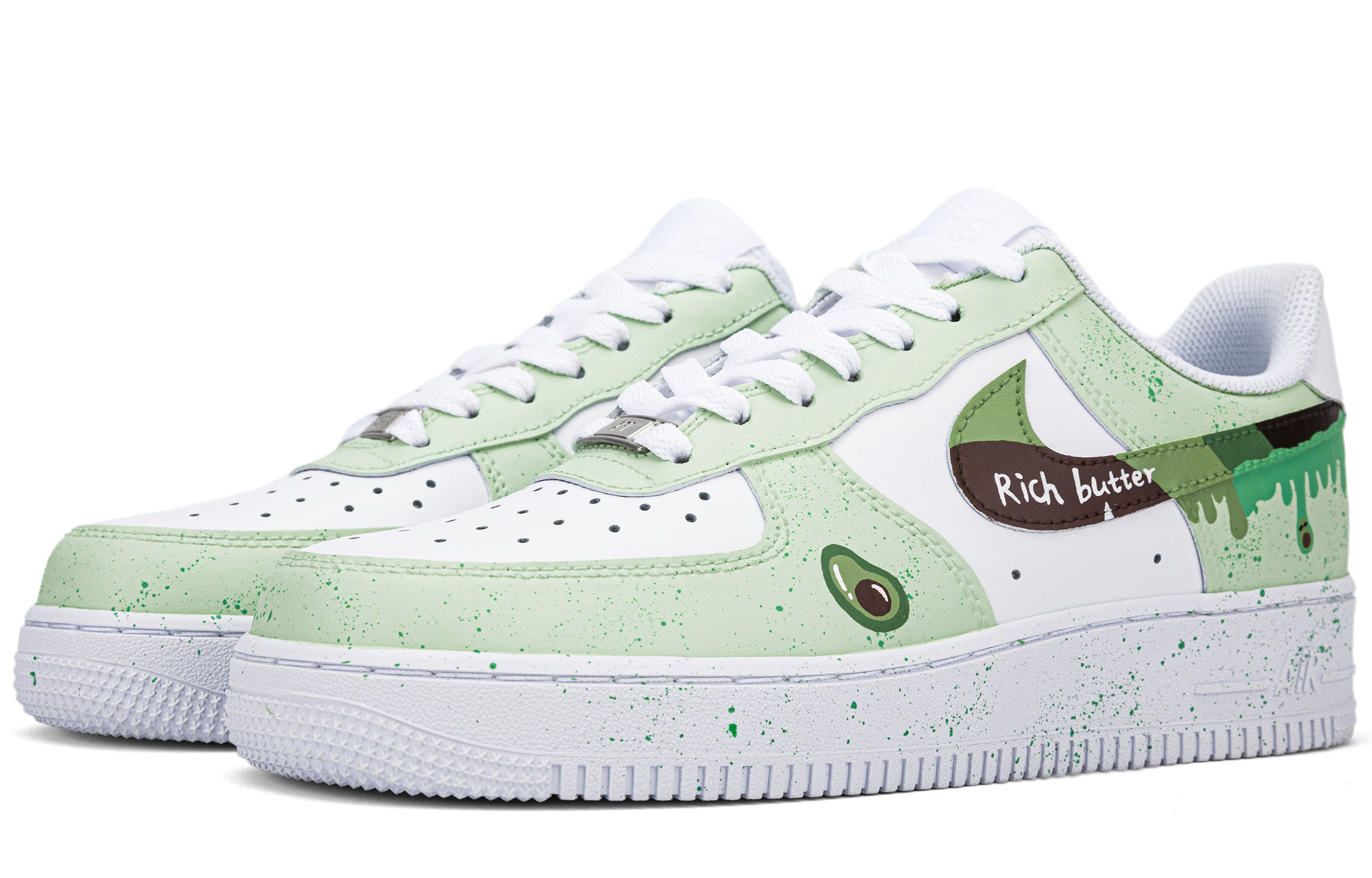 [Custom Shoes] (W) Nike Air Force 1 Low 'White-Green' 圖 4