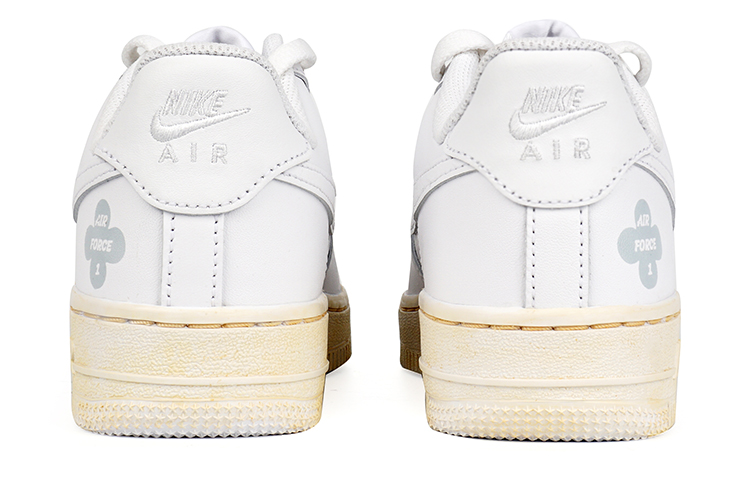 Shop (W) [定制鞋款] 耐克空军1号低帮 '白灰三叶草' DD8959-100(Team拾柒-女款低帮四叶草板鞋白灰)