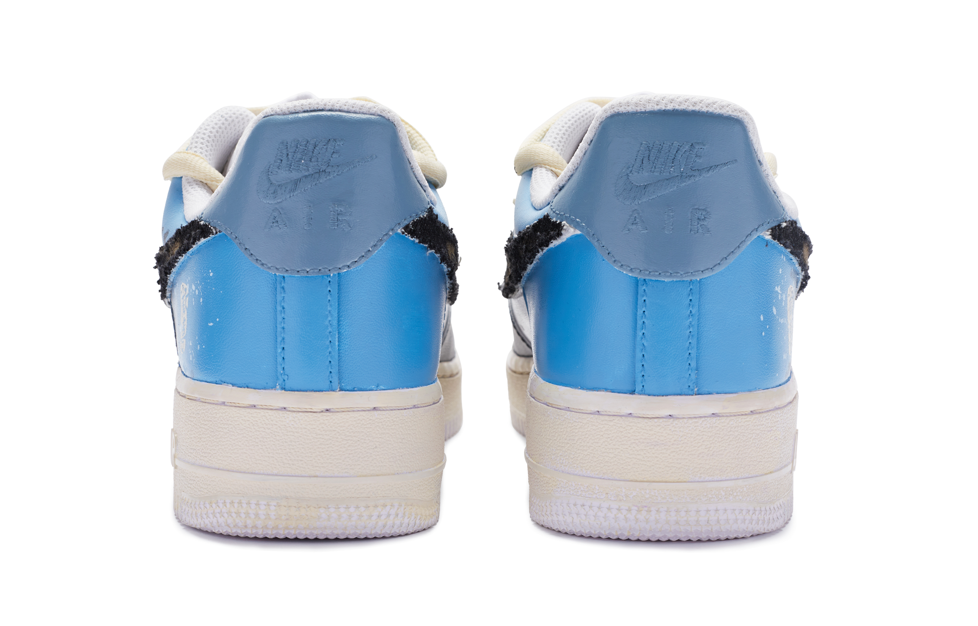 Shop (W) [Sepatu Kustom] Nike Air Force 1 Low 'Putih Biru Hitam - Lanskap Cina' DD8959-100(TeamR-女款万里河山S-BOX)