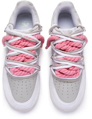 (W) Zapatillas Nike Air Force 1 Low 'Blanco Gris Personalizadas' DD8959-100(TeamR-女款T10白灰S-BOX) Shop (W) Zapatillas Nike Air Force 1 Low 'Blanco Gris Personalizadas' DD8959-100(TeamR-女款T10白灰S-BOX)