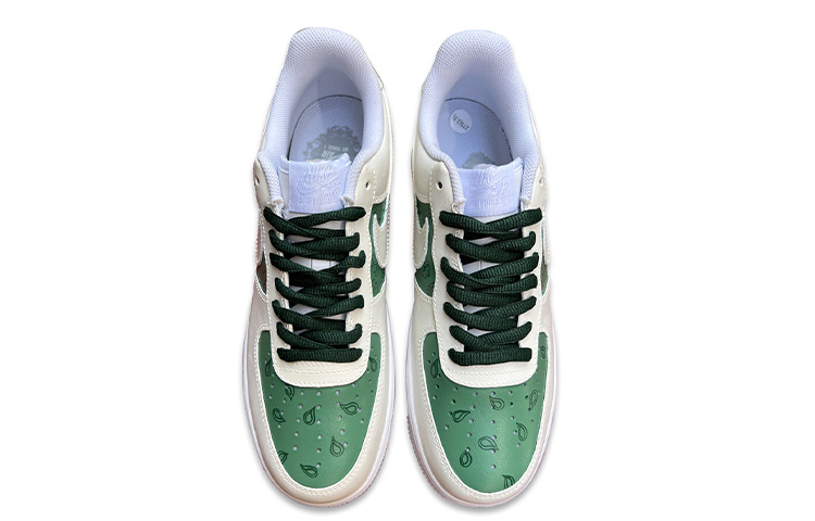 Shop (W) [定制鞋款] 耐克空军一号低帮 '白绿佩斯利' DD8959-100(TeamD-白绿腰果花)