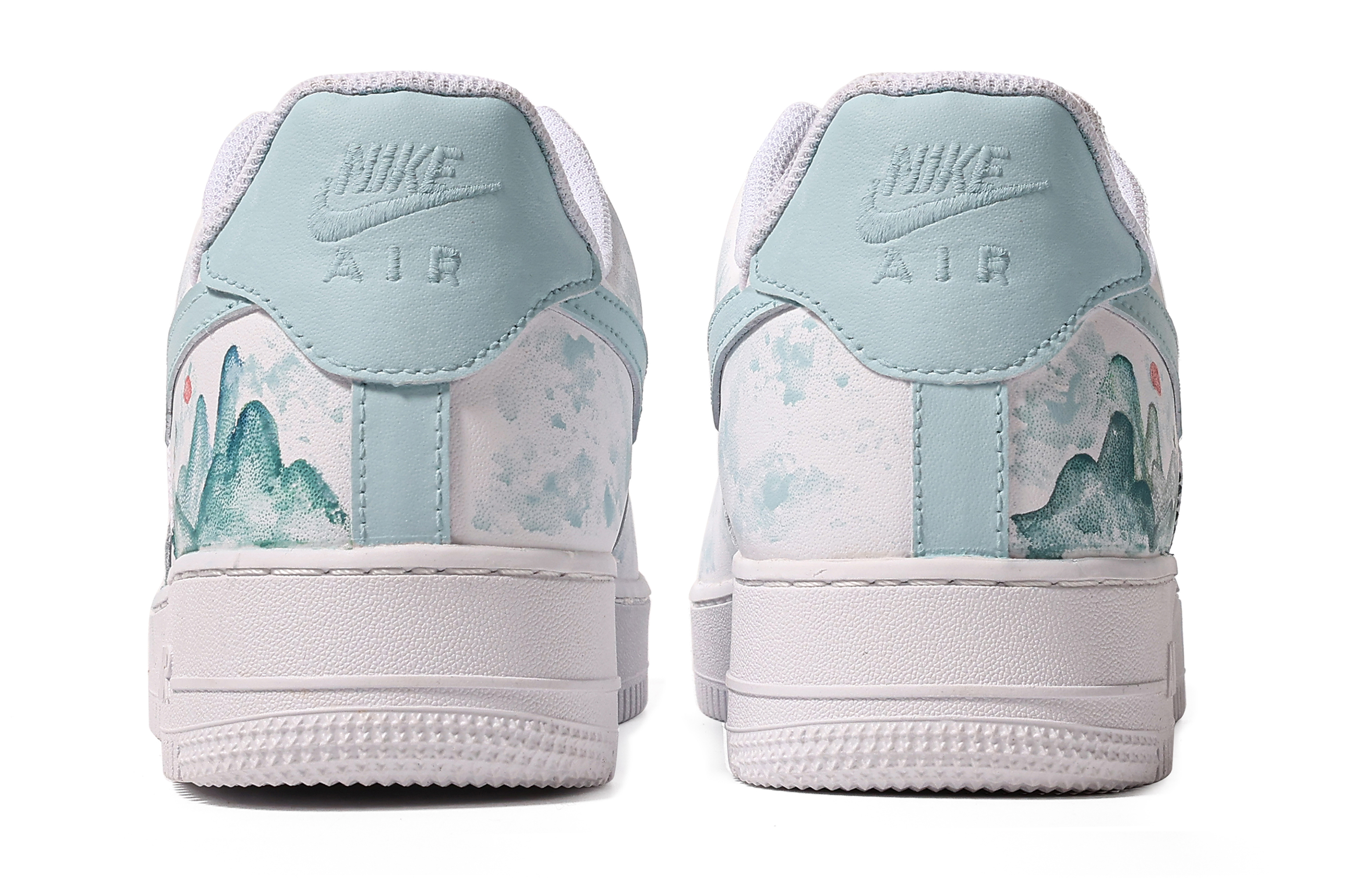 Shop (W) [Kasut Custom] Nike Air Force 1 Rendah 'Putih Biru Impian Jiangnan' DD8959-100(TeamM-女款逐梦南山S-BOX)