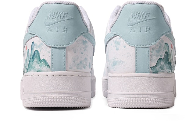 【定制球鞋】 Nike Air Force 1 Low 特殊鞋盒 逐夢南山 徽派建築 江南 簡約 低幫 板鞋 女款 白藍 Shop 【定制球鞋】 Nike Air Force 1 Low 特殊鞋盒 逐夢南山 徽派建築 江南 簡約 低幫 板鞋 女款 白藍