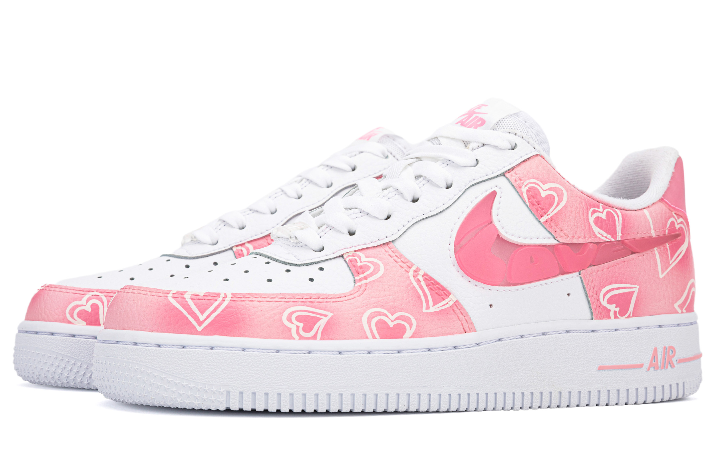Shop (W) [定制鞋款] 耐克 空军一号 低帮 '白 粉' CV8482-100(Team18-甜蜜爱心)