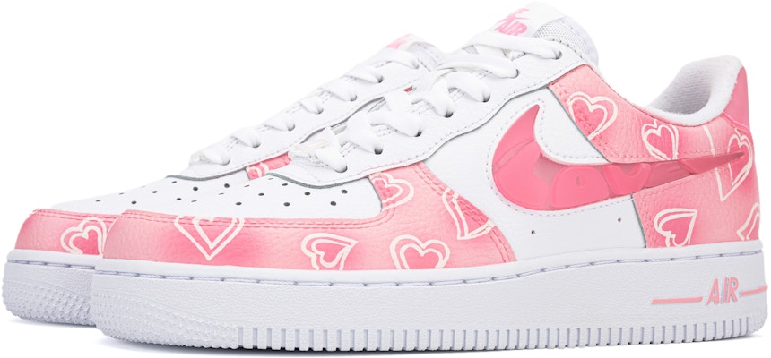 【訂製球鞋】Nike Air Force 1 休閒百搭 耐磨輕便 低筒 板鞋 女款 白粉 Shop 【訂製球鞋】Nike Air Force 1 休閒百搭 耐磨輕便 低筒 板鞋 女款 白粉