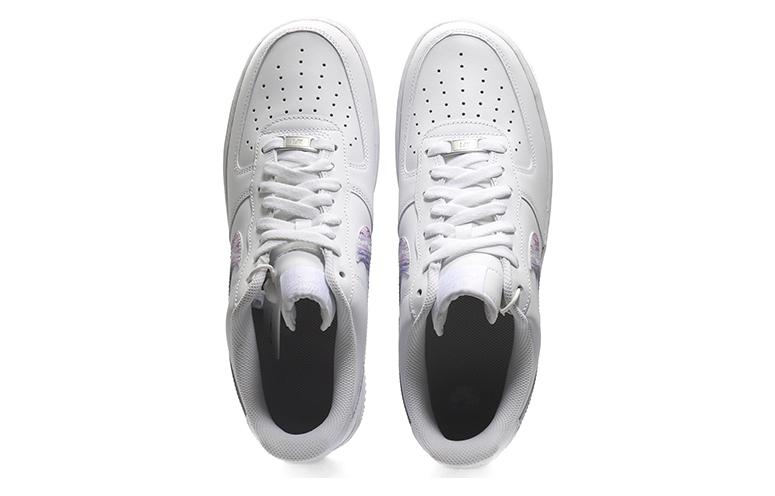 Shop (W) [Sepatu Custom] Nike Air Force 1 Low 'Putih-Purple Gradient Swoosh' DD8959-100(Team10-女款钩子紫白QD)