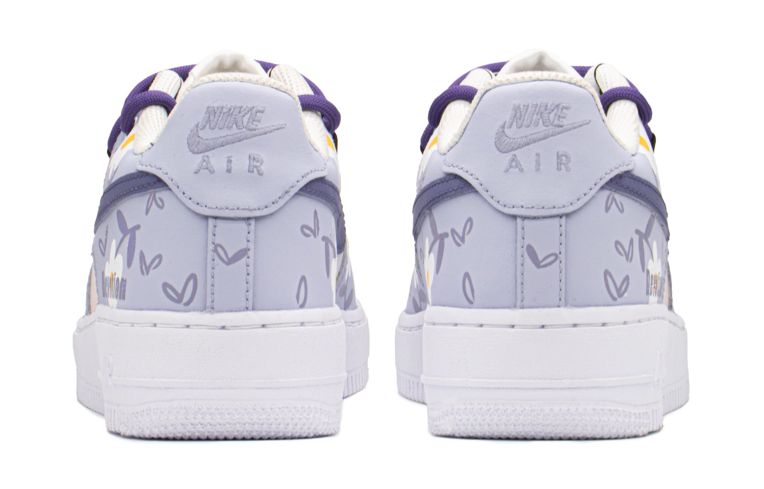Purchase (W) [Sepatu Custom] Nike Air Force 1 Low 'Putih Lavender Daisy' DD8959-100(TeamA-AF爱心紫色S-BOX)
