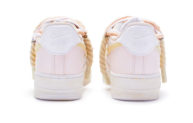 Purchase (W) ナイキ エアフォース1 '白ピンク黄T10' カスタム DD8959-100(TeamR-女款''T10粉黄)