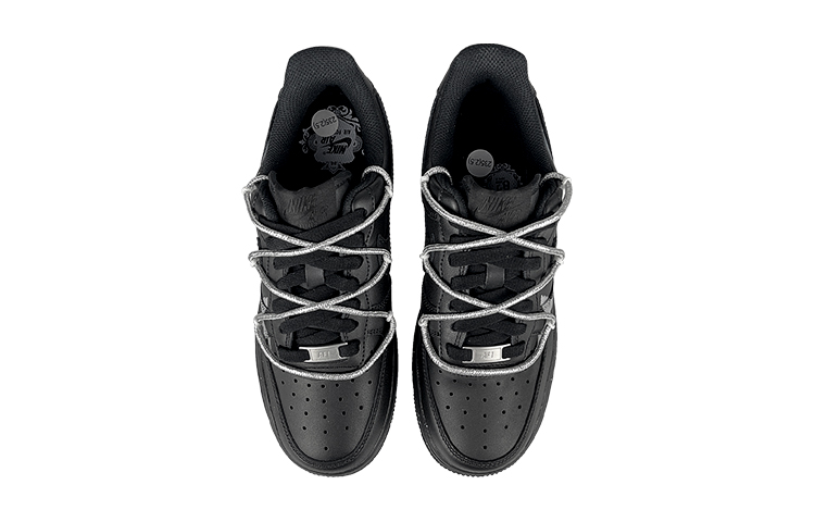 Shop (W) [Sneakers Kustom] Nike Air Force 1 Low 'Y2K Deconstructed Butterfly Hitam-Perak' DD8959-001(Team47-女AF黑银蝴蝶解)