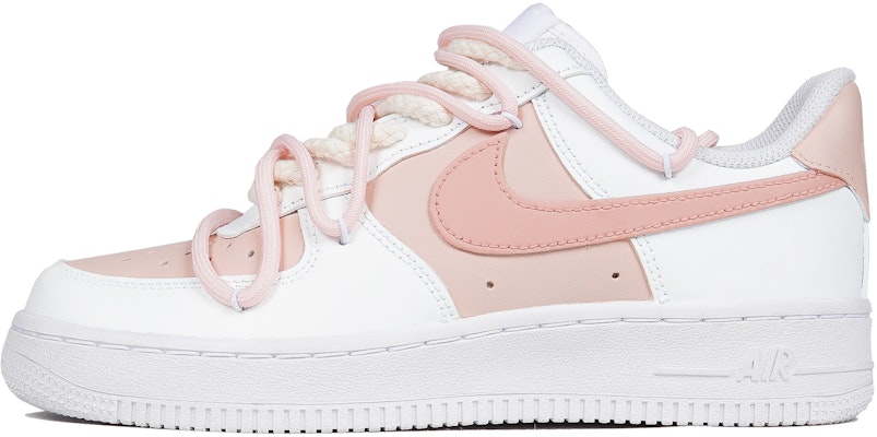 【定制球鞋】Nike Air Force 1 Low 空軍一號 定制 兔年 棉麻鞋帶 休閒 低幫 板鞋 女款 玫粉色 Order 【定制球鞋】Nike Air Force 1 Low 空軍一號 定制 兔年 棉麻鞋帶 休閒 低幫 板鞋 女款 玫粉色