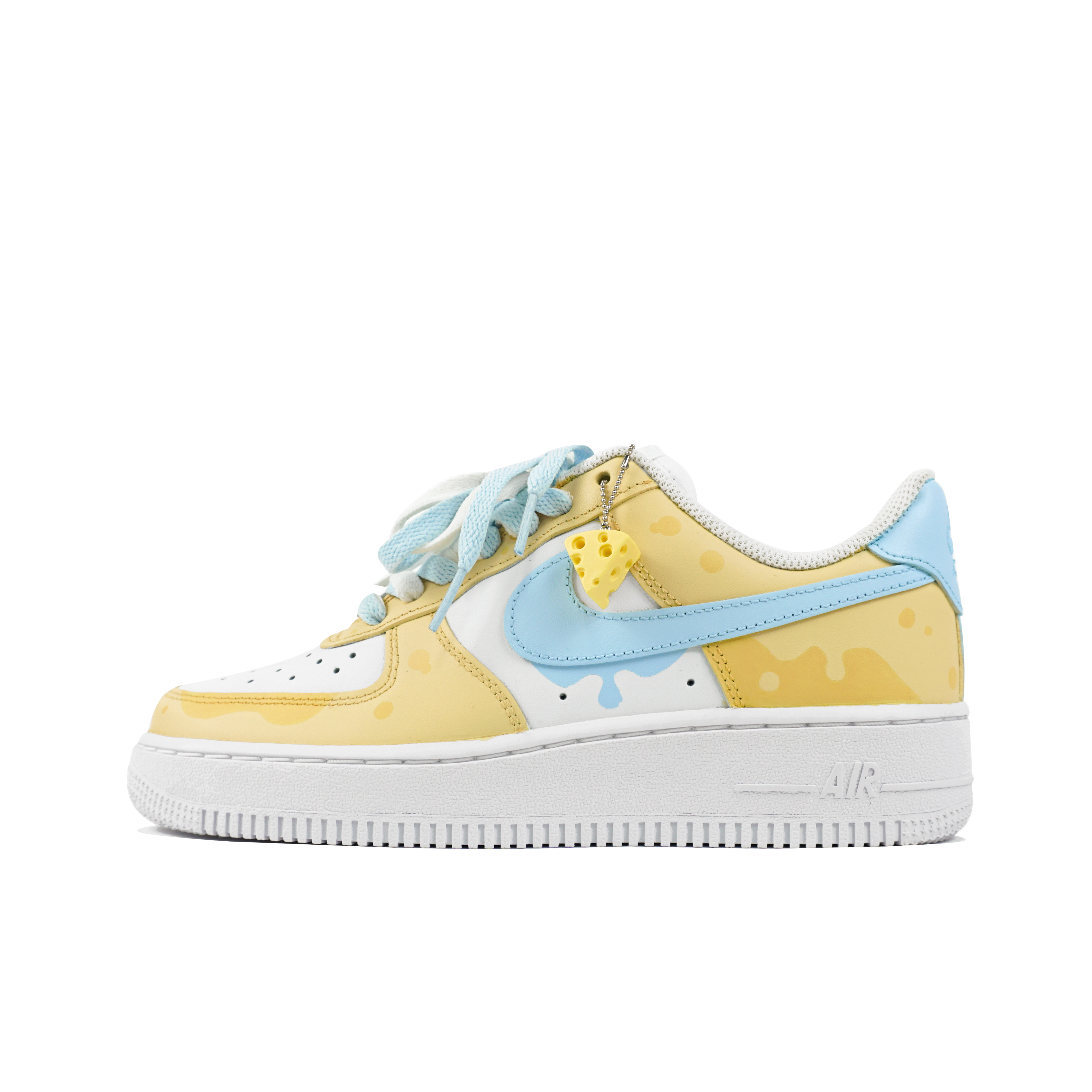 Buy (W) [Sepatu Custom] Nike Air Force 1 Low 'Kuning Biru Garam Laut Keju' DD8959-100(Team陆-海盐芝士)