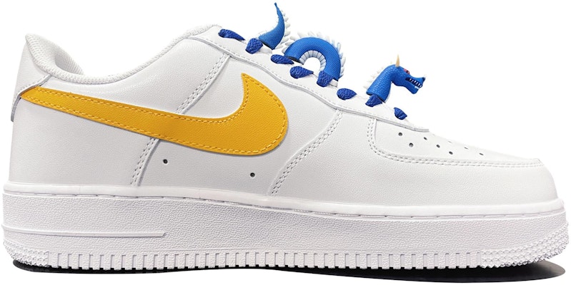 (W) ナイキ エア フォース 1 ロー 「イエロー ホワイト ブルー」カスタムシューズ (女性用) DD8959-100(TeamD-女款中国龙) Order (W) ナイキ エア フォース 1 ロー 「イエロー ホワイト ブルー」カスタムシューズ (女性用) DD8959-100(TeamD-女款中国龙)