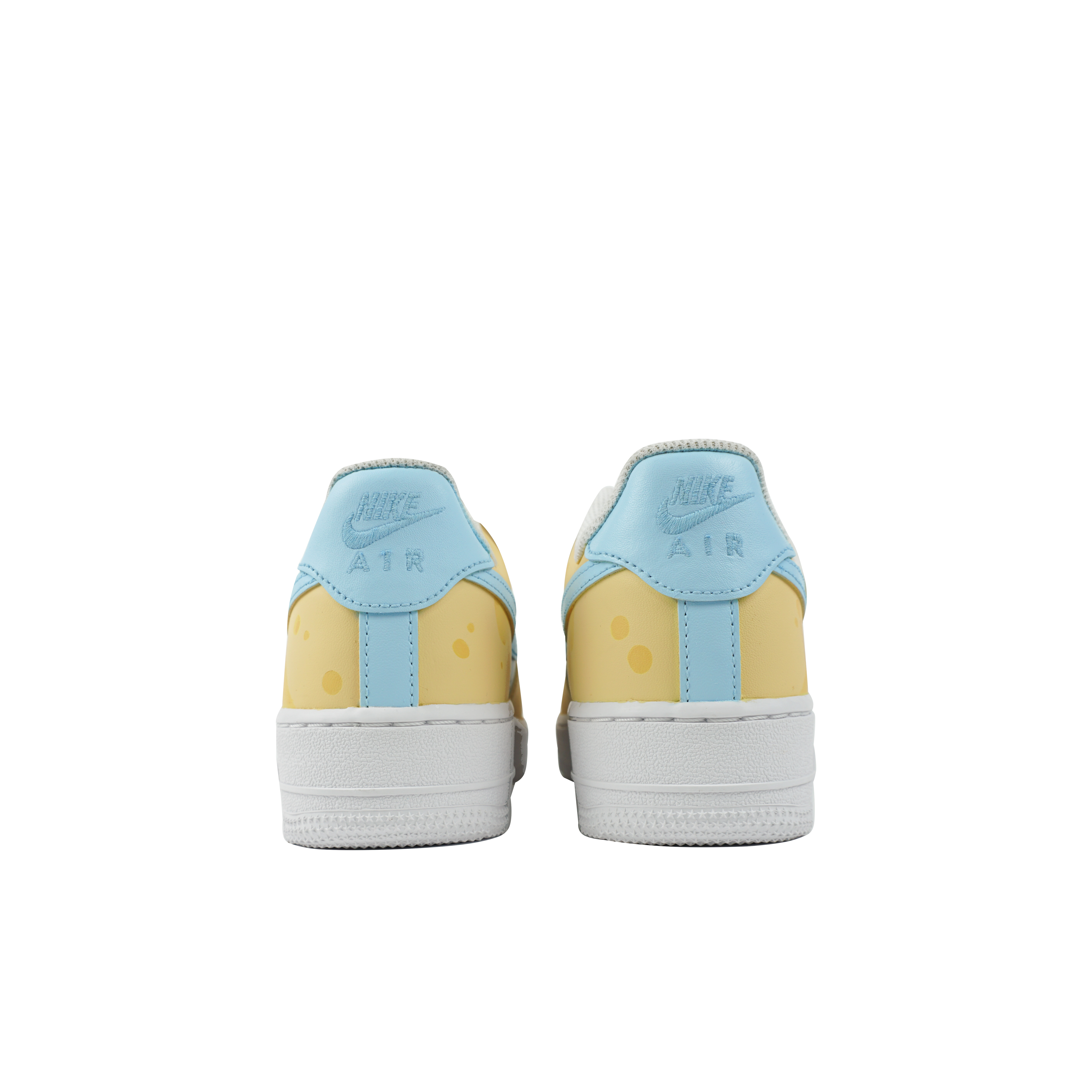 Shop (W) [Sepatu Custom] Nike Air Force 1 Low 'Kuning Biru Garam Laut Keju' DD8959-100(Team陆-海盐芝士)
