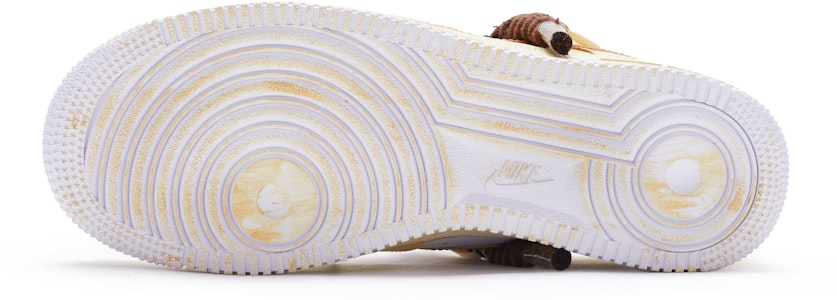 【定制球鞋】 Nike Air Force 1 Low "T10" 雙鞋帶 手繪噴繪特殊鞋盒 低幫 板鞋 女款 黃棕白 Details for 【定制球鞋】 Nike Air Force 1 Low "T10" 雙鞋帶 手繪噴繪特殊鞋盒 低幫 板鞋 女款 黃棕白