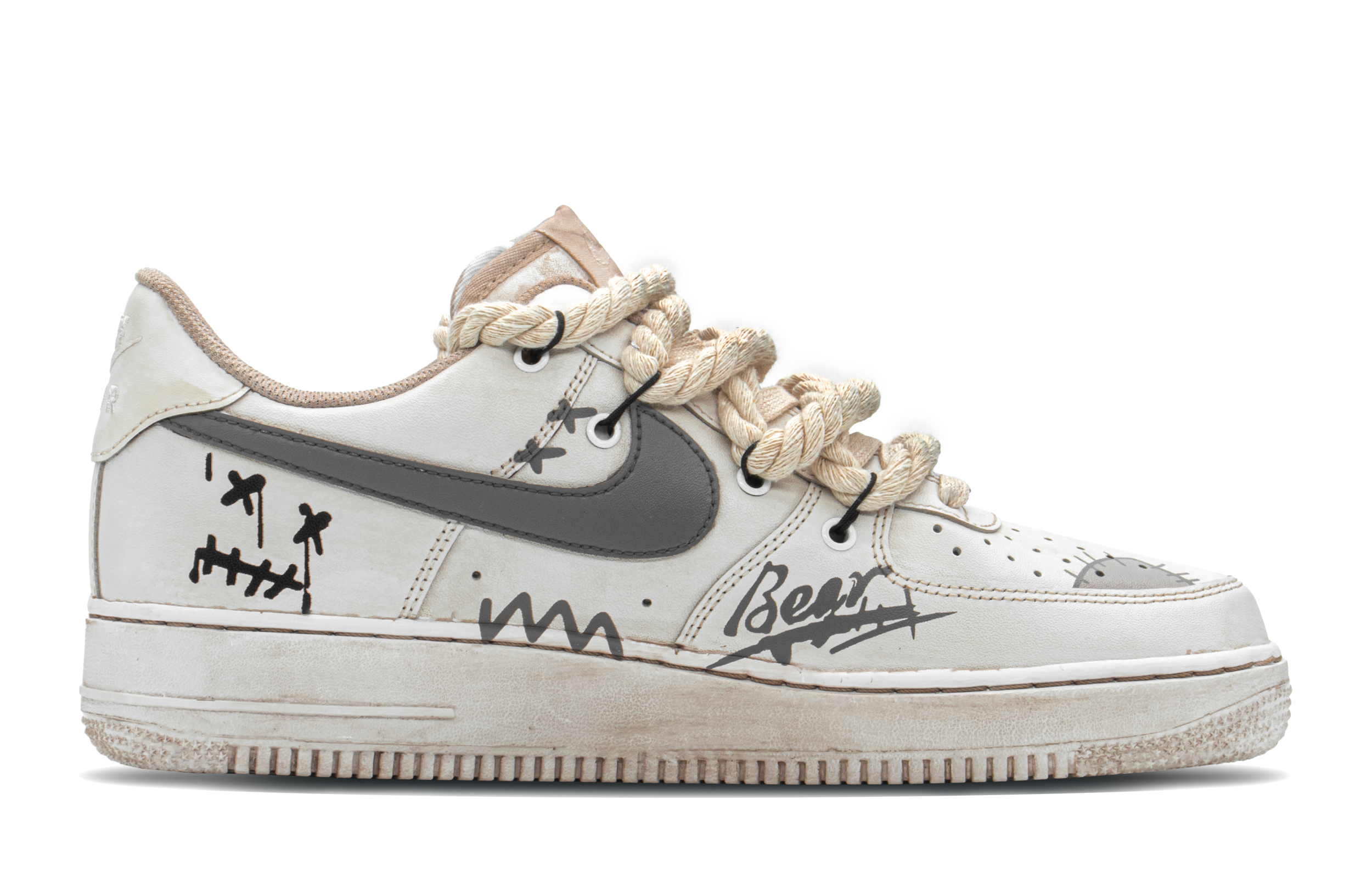 Order (W) Nike Air Force 1 Personalizadas "Oso Graffiti" DD8959-100(TeamA-AF1女爱心熊S-BOX)