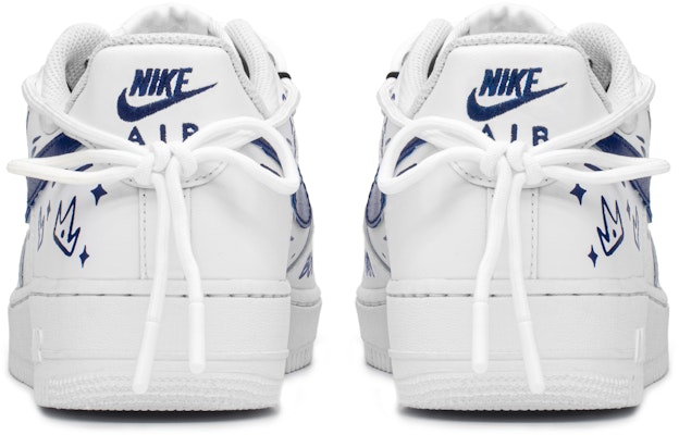 【定製球鞋】Nike Air Force 1 Low FZBB 青春校園 防滑耐磨 低筒 板鞋 女款 藍白 Shop 【定製球鞋】Nike Air Force 1 Low FZBB 青春校園 防滑耐磨 低筒 板鞋 女款 藍白
