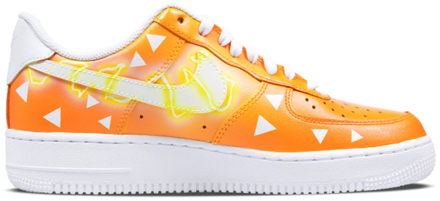 【訂製球鞋】Nike Air Force 1 空軍一號 鬼滅之刃 我妻善逸 雷之呼吸 壹之型霹靂一閃動漫主題訂製 潮流百搭低幫休閒板鞋 女款 橙黃色 Order 【訂製球鞋】Nike Air Force 1 空軍一號 鬼滅之刃 我妻善逸 雷之呼吸 壹之型霹靂一閃動漫主題訂製 潮流百搭低幫休閒板鞋 女款 橙黃色