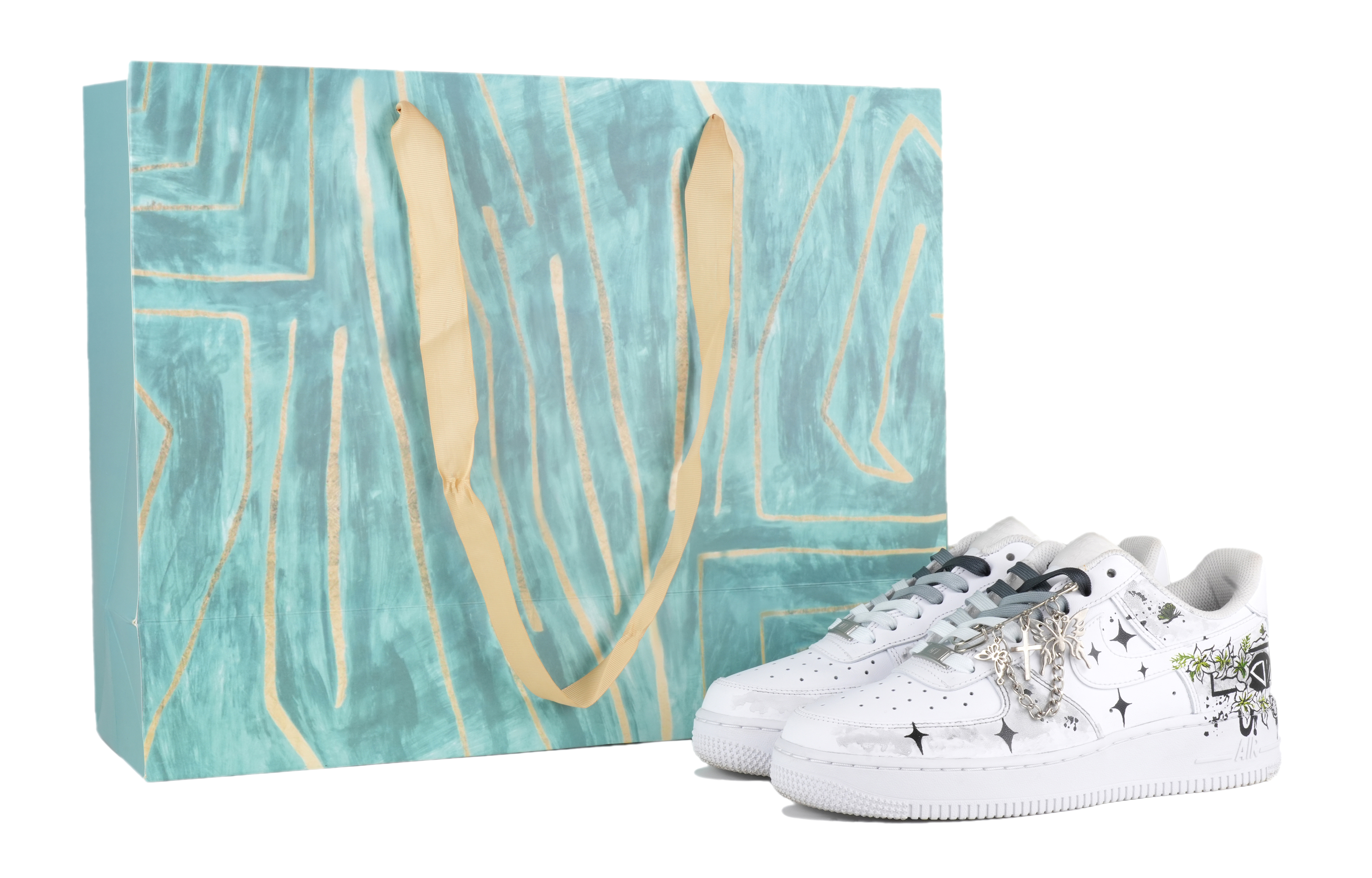 Buy (W) 나이키 에어포스 1 로우 커스텀 '봄의 시' (Nike AF1 로우 '봄의 시') DD8959-100-466321