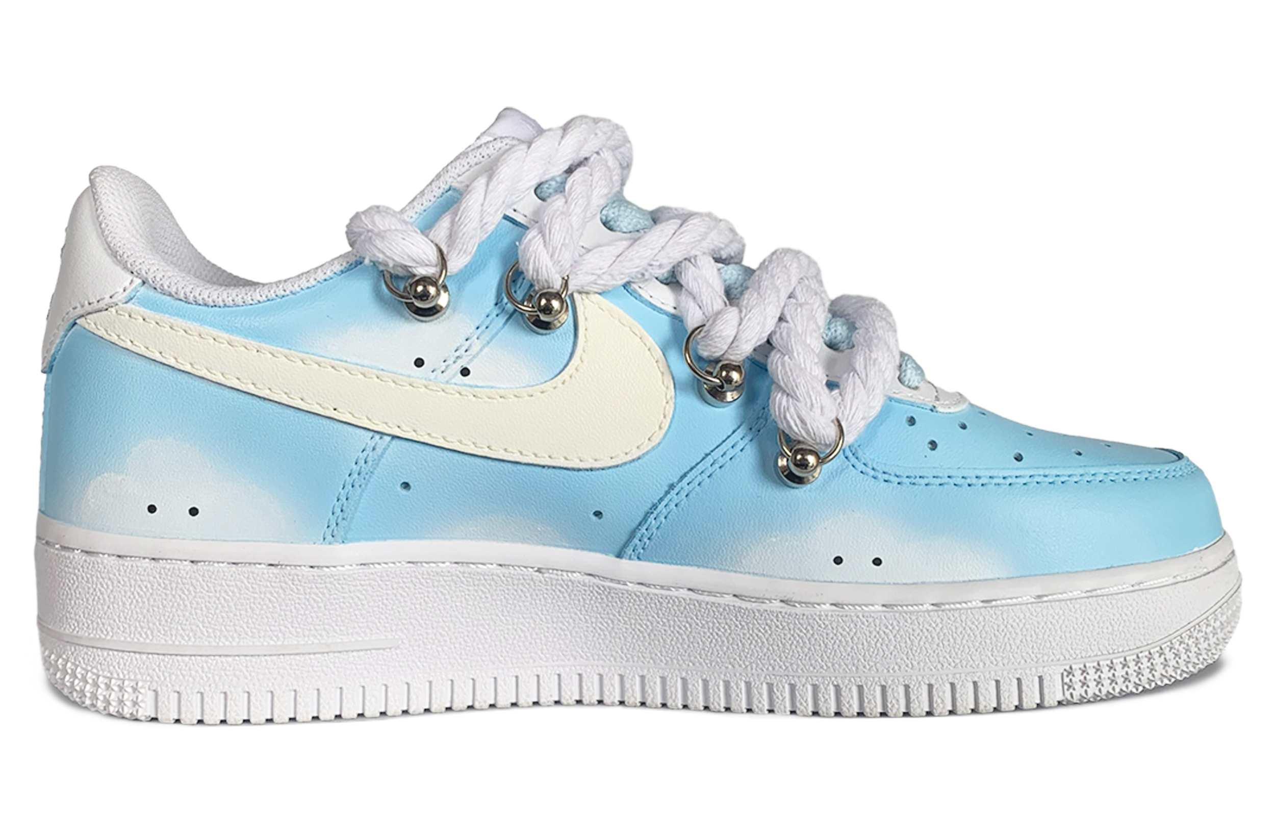 Order (W) [Kasut Custom] Nike Air Force 1 Low Dual Laces 'Ice Milk Blue' DD8959-100(TeamD-女款冰牛奶)