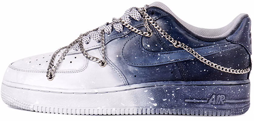 【定制球鞋】Nike Air Force 1 Low 街頭風 浸染 解構鏈條 星空 低筒 板鞋 女款 灰色 Buy 【定制球鞋】Nike Air Force 1 Low 街頭風 浸染 解構鏈條 星空 低筒 板鞋 女款 灰色