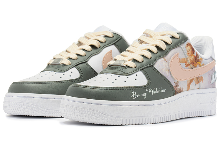 Lookbook (W) Nike Air Force 1 Personalizadas Gris/Blanco "Grulla" DD8959-100(TeamB-女款油画风灰白)
