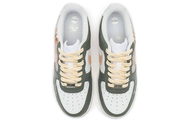 Shop (W) Nike Air Force 1 Personalizadas Gris/Blanco "Grulla" DD8959-100(TeamB-女款油画风灰白)