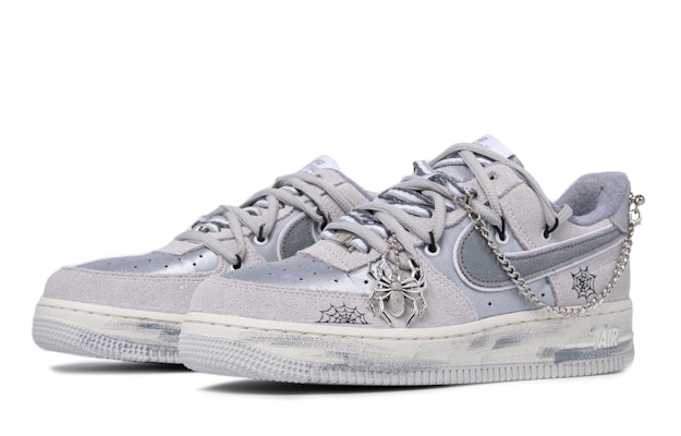 (W) 【定制鞋款】耐克空军一号低帮LX“蜘蛛朋克浅灰色” DQ5079-001(TeamM-女款暗黑蜘蛛QD) Lookbook (W) 【定制鞋款】耐克空军一号低帮LX“蜘蛛朋克浅灰色” DQ5079-001(TeamM-女款暗黑蜘蛛QD)