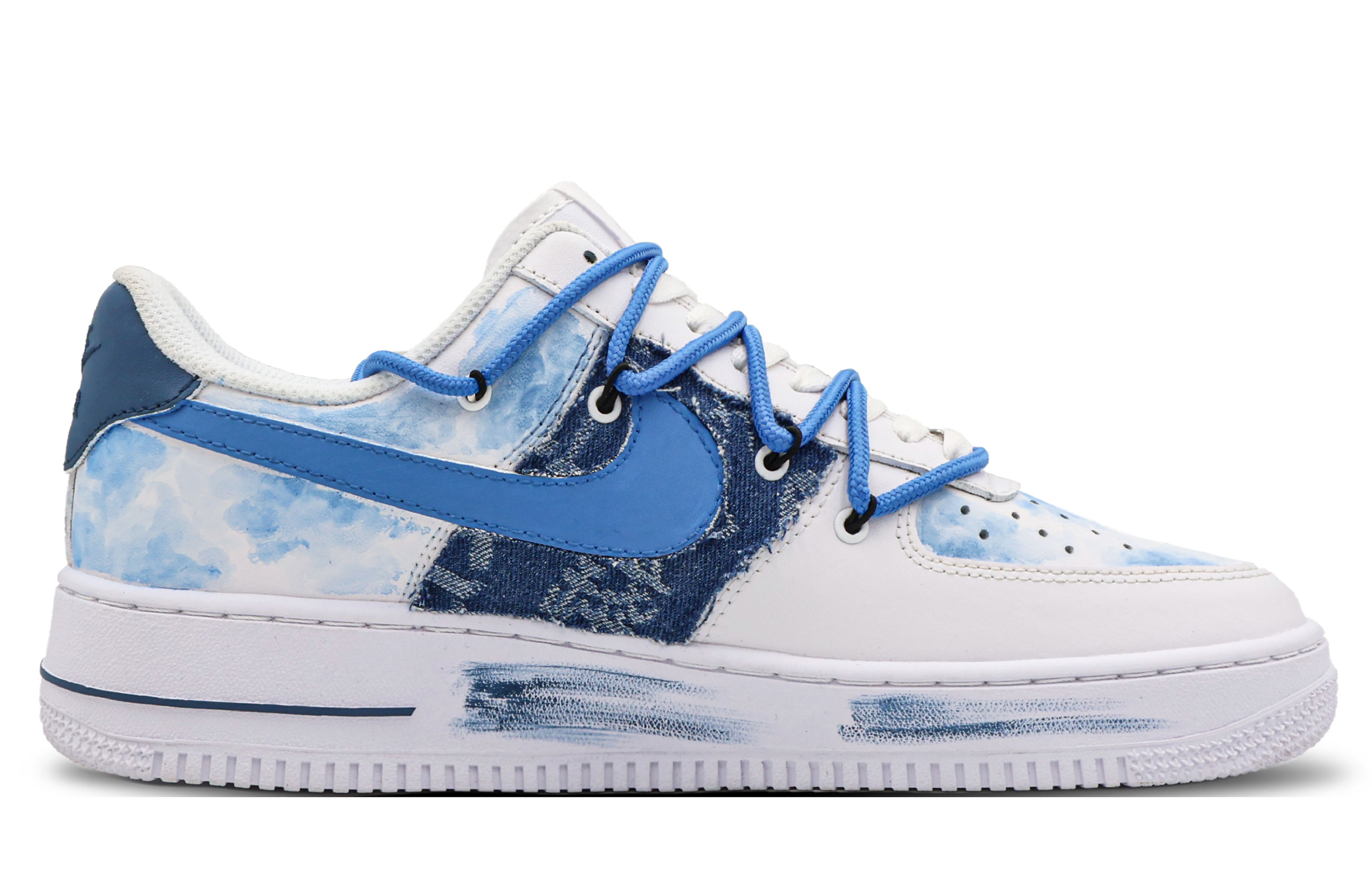 Order (W) 나이키 에어포스 1 로우 '스윗 썸머 페이드 블루' (커스텀) DD8959-100(Team53-女款清蓝一夏S-BOX)