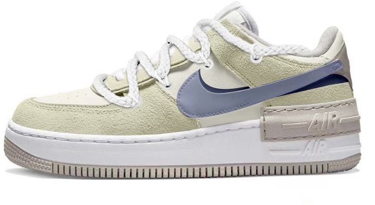 【定制球鞋】Nike Air Force 1 Low Shadow復古 奶黃包 學院風 解構綁帶 低幫 板鞋 女款 米灰 Buy 【定制球鞋】Nike Air Force 1 Low Shadow復古 奶黃包 學院風 解構綁帶 低幫 板鞋 女款 米灰
